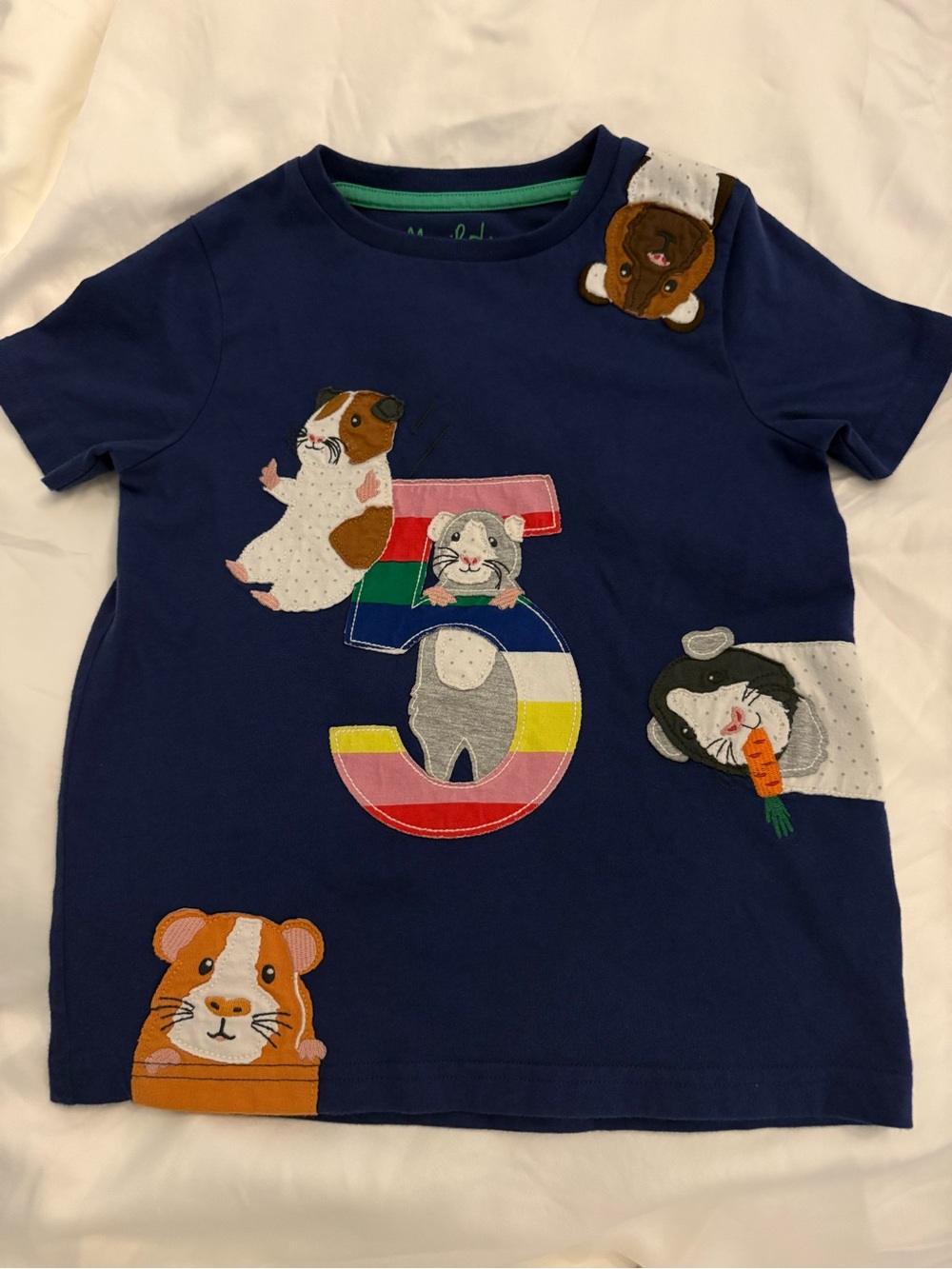 Mini Boden Birthday 5 five shirt hamsters guinea pigs gerbils size 5-6